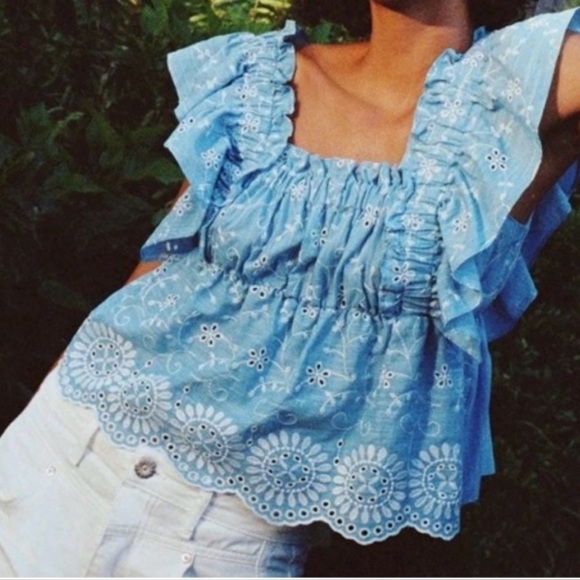 Zara Tops - Zara Embroidery Top Size XS